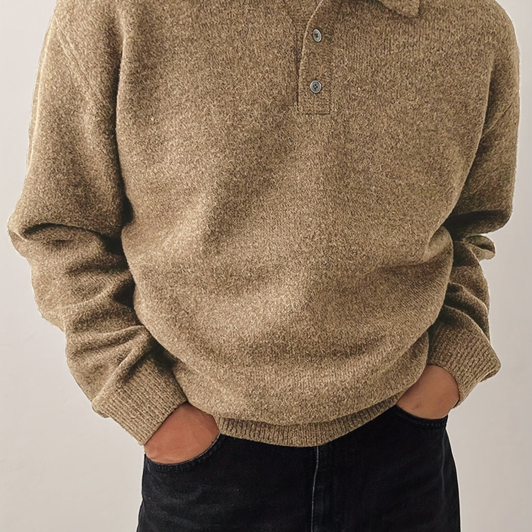Reid | Sweter z kołnierzykiem polo