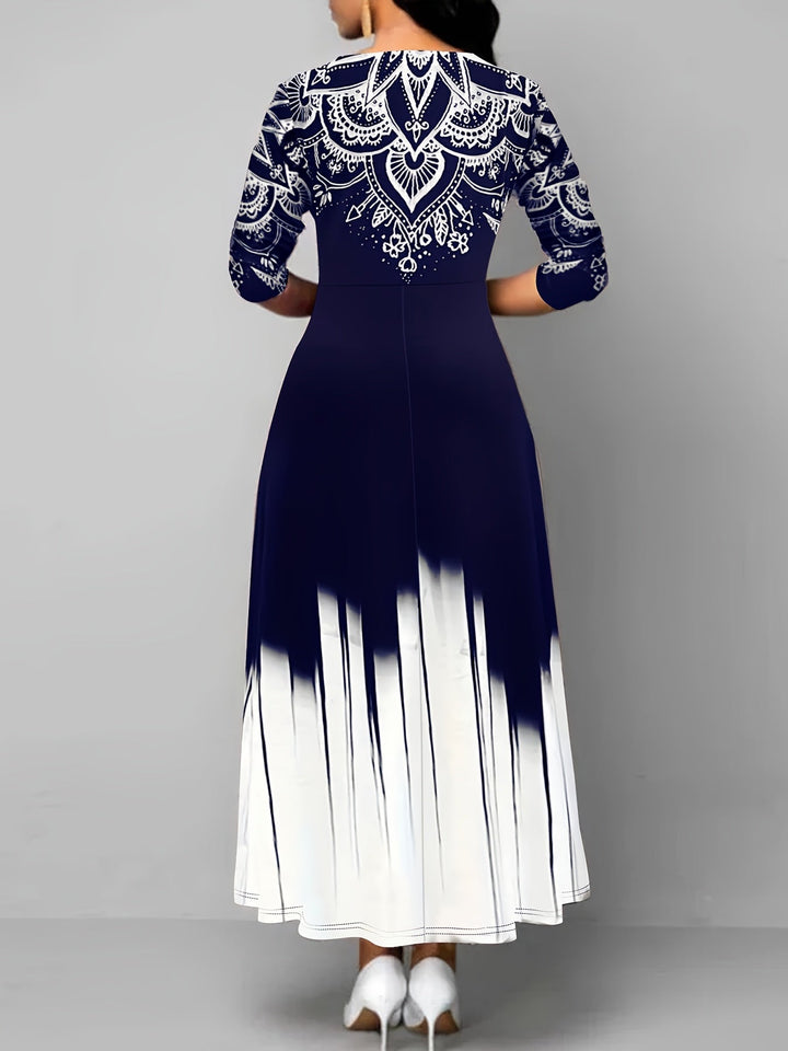 Rosalyn | Ornamentalna Sukienka A-Line Maxi