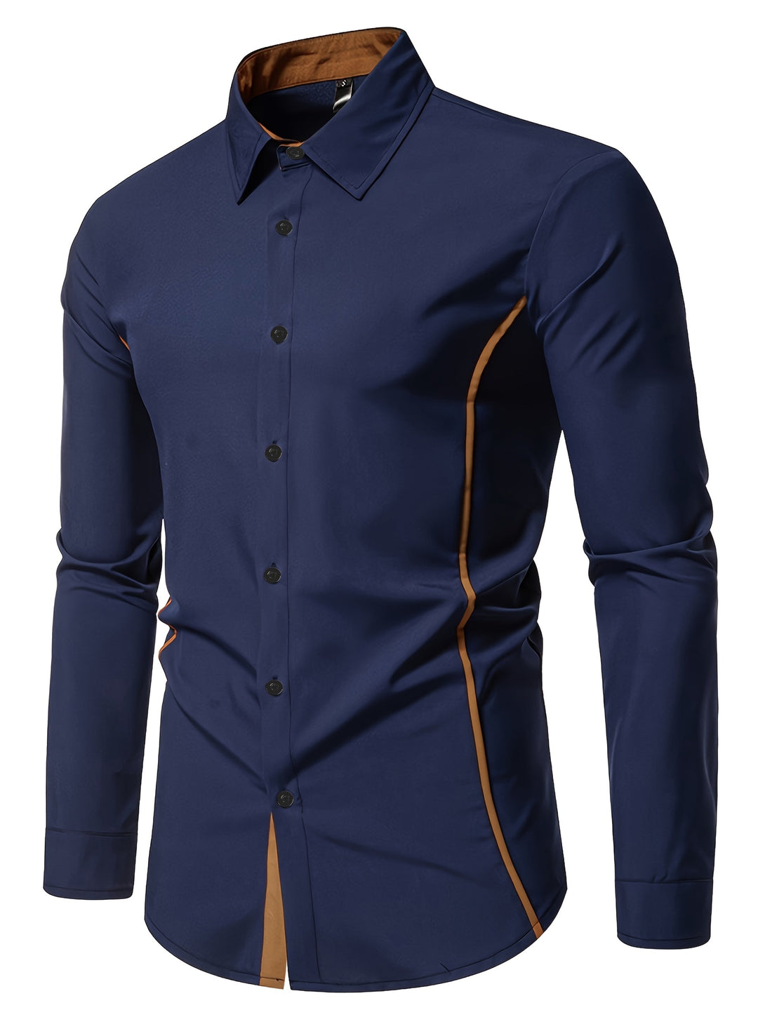 Damon | Koszula Slim Fit z Kontrastowymi Akcentami
