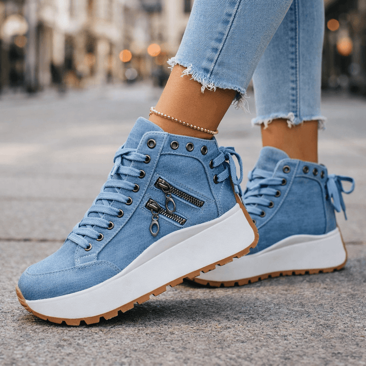 Fenella | Premium Wysokie Buty Sznurowane
