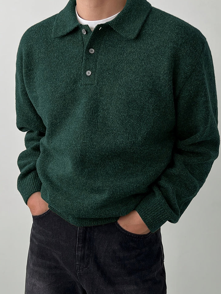 Reid | Sweter z kołnierzykiem polo