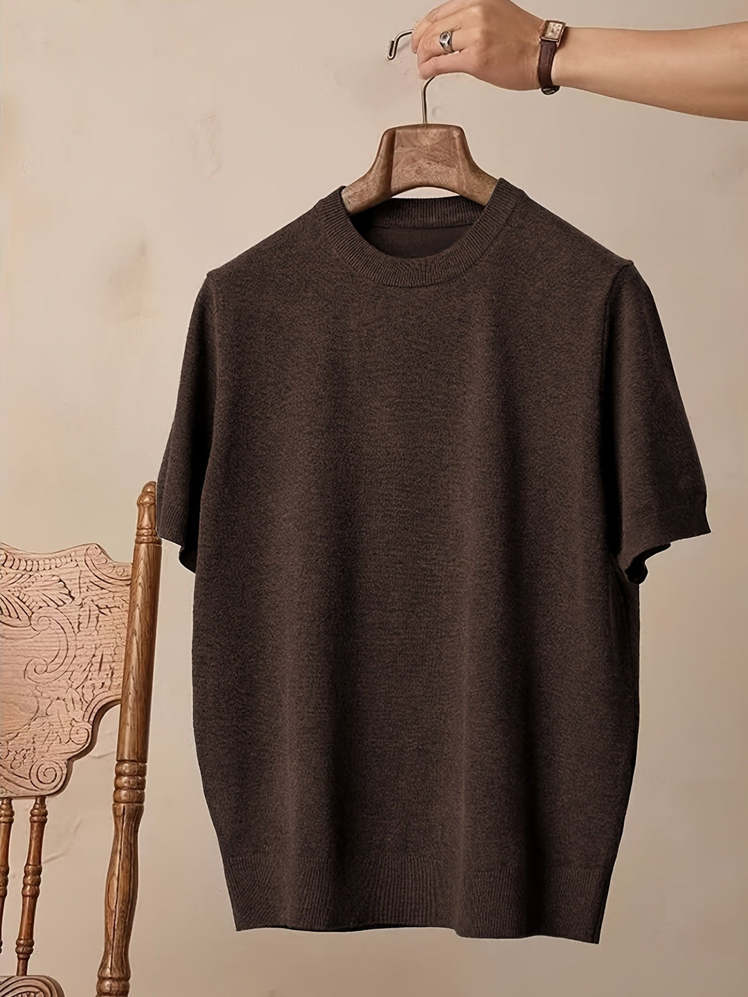Rowland | Elegancki krótki rękaw sweter