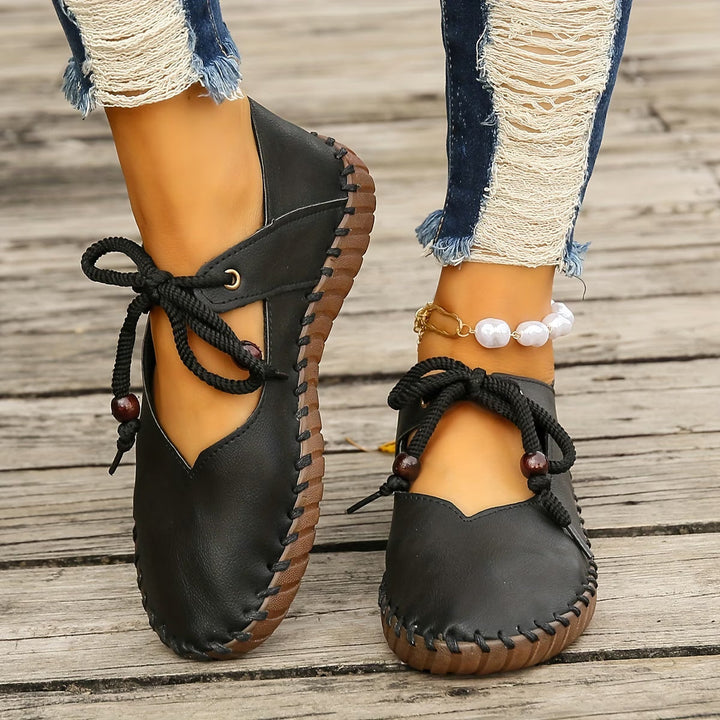 Keziah | Stylowe Retro Płaskie Buty z Niskim Cięciem