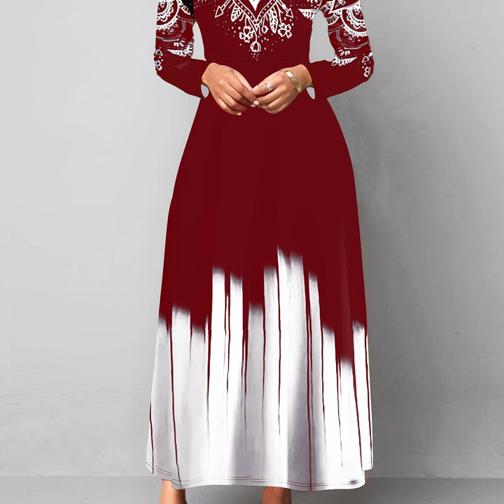 Rosalyn | Ornamentalna Sukienka A-Line Maxi