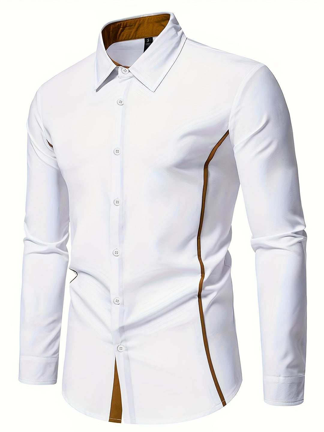 Damon | Koszula Slim Fit z Kontrastowymi Akcentami