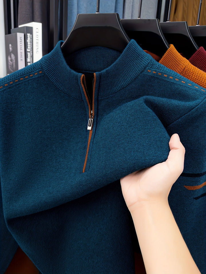 Alden | Sweter z zamkiem na szyi