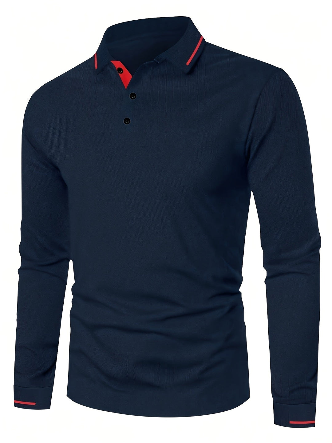 Reginald | Elegancka Koszula Polo z Długim Rękawem