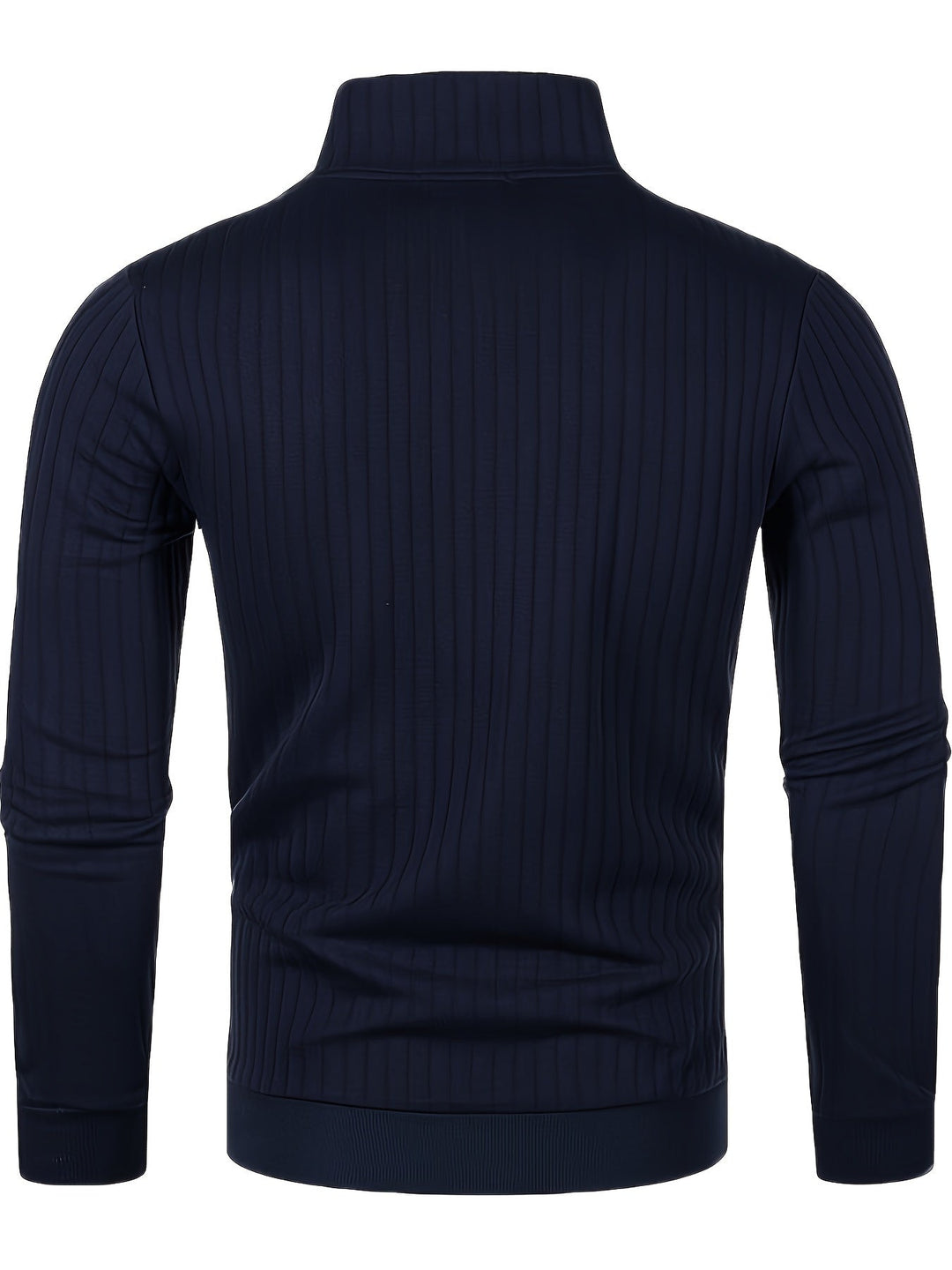 Hayden | Sweter z ribbingu z półzamkiem