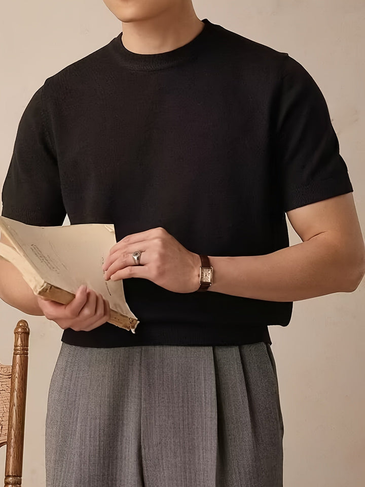 Rowland | Elegancki krótki rękaw sweter