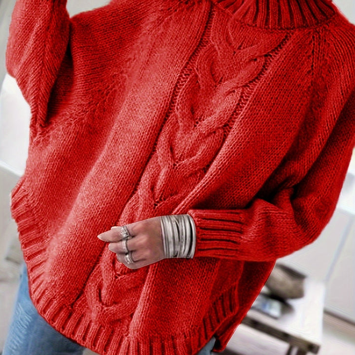 Judith | Sweter z wysokim kołnierzem w sploty