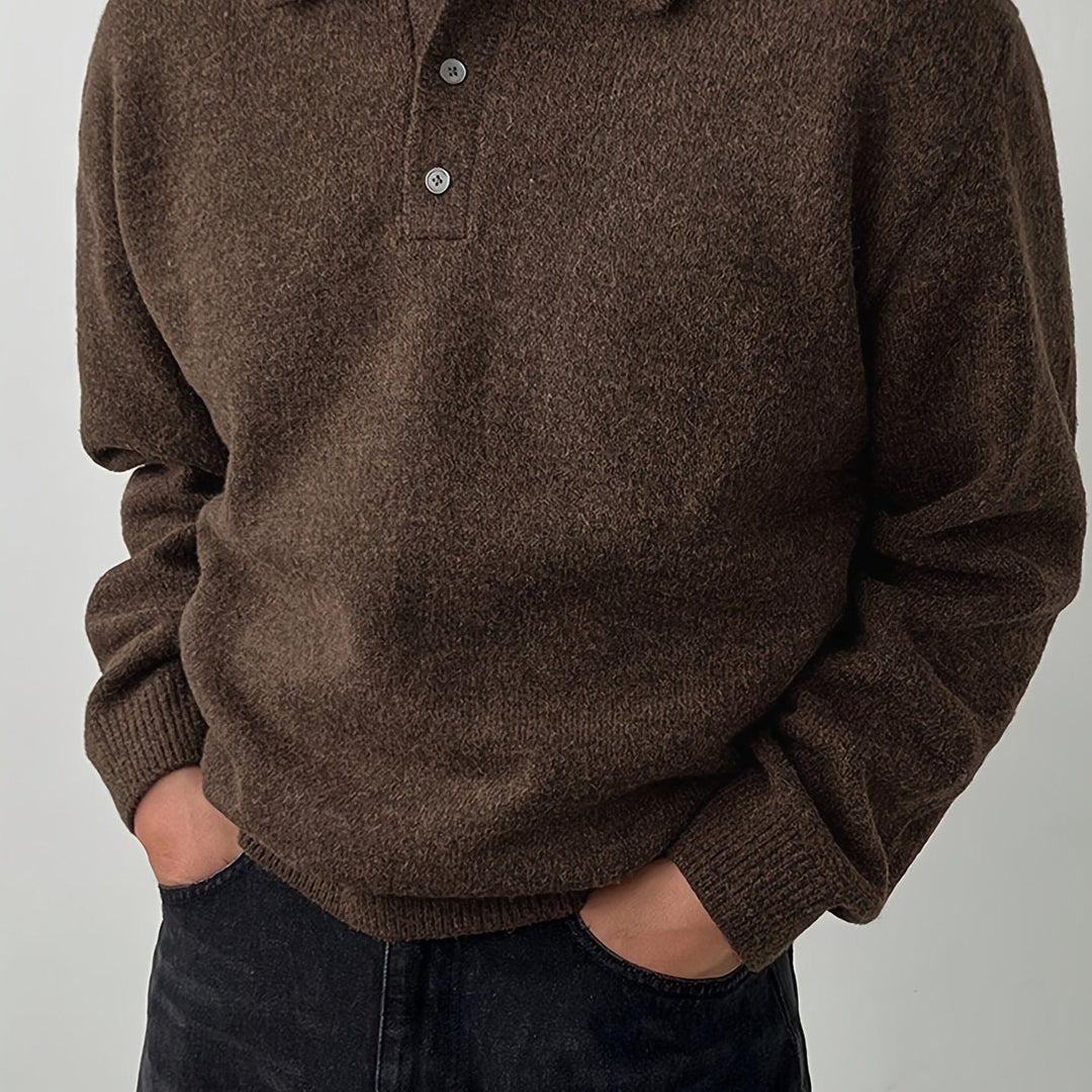 Reid | Sweter z kołnierzykiem polo