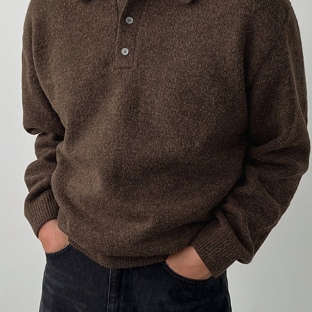 Reid | Sweter z kołnierzykiem polo