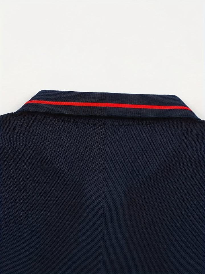 Reginald | Elegancka Koszula Polo z Długim Rękawem