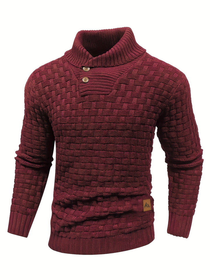 Barrett | Teksturowany sweter z kołnierzem szalowym