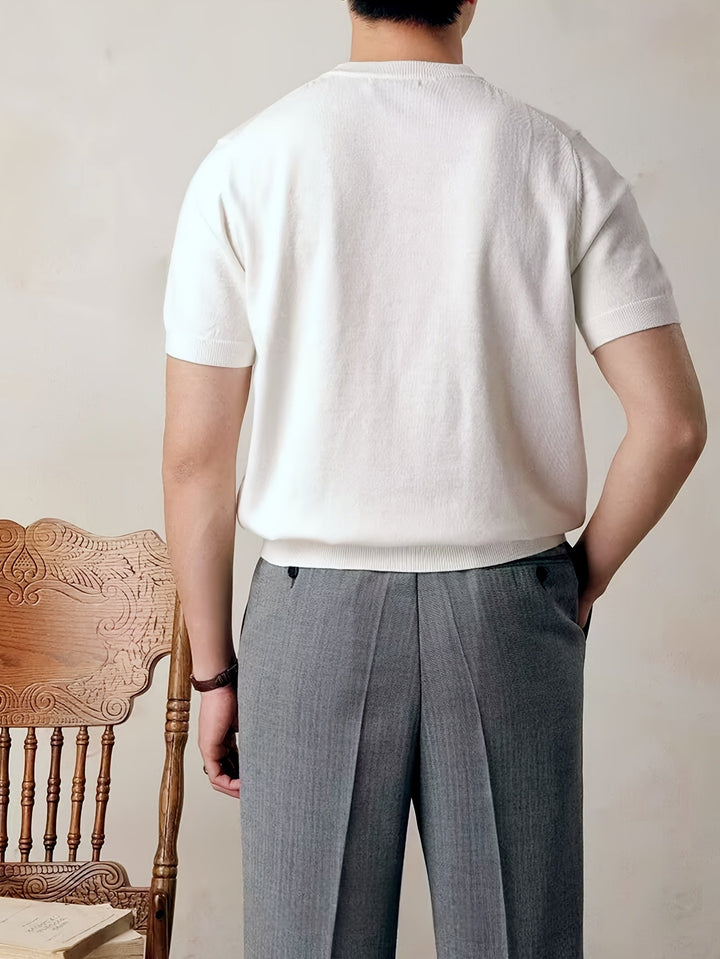 Rowland | Elegancki krótki rękaw sweter