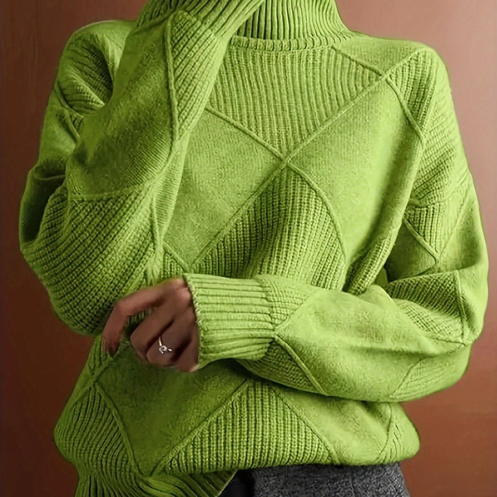 Freya | Sweter z teksturowanym golfem
