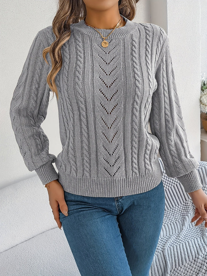 Heather | Sweter z teksturowanym splotem