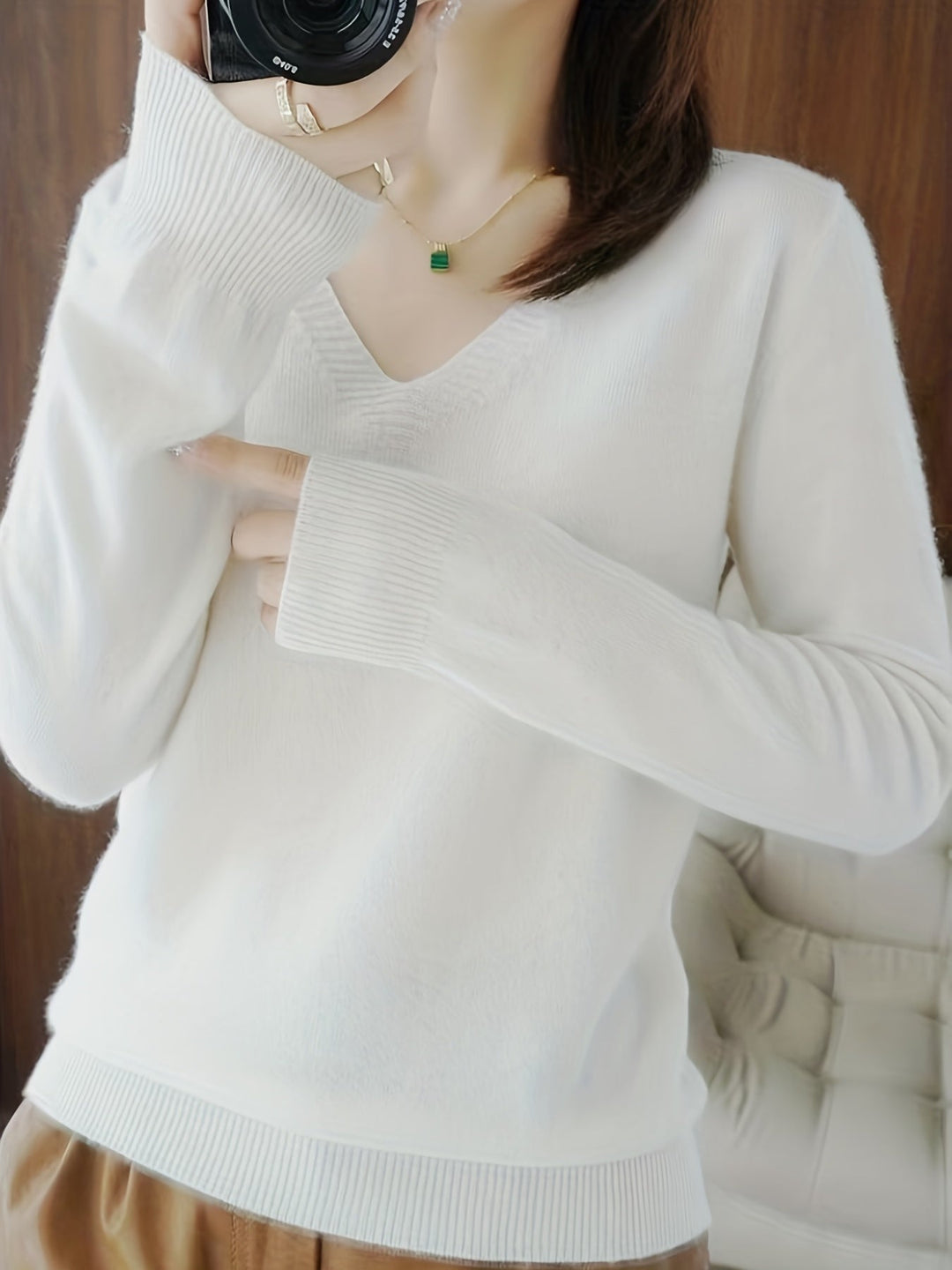 Deborah | Sweter Relaxed V-Neck
