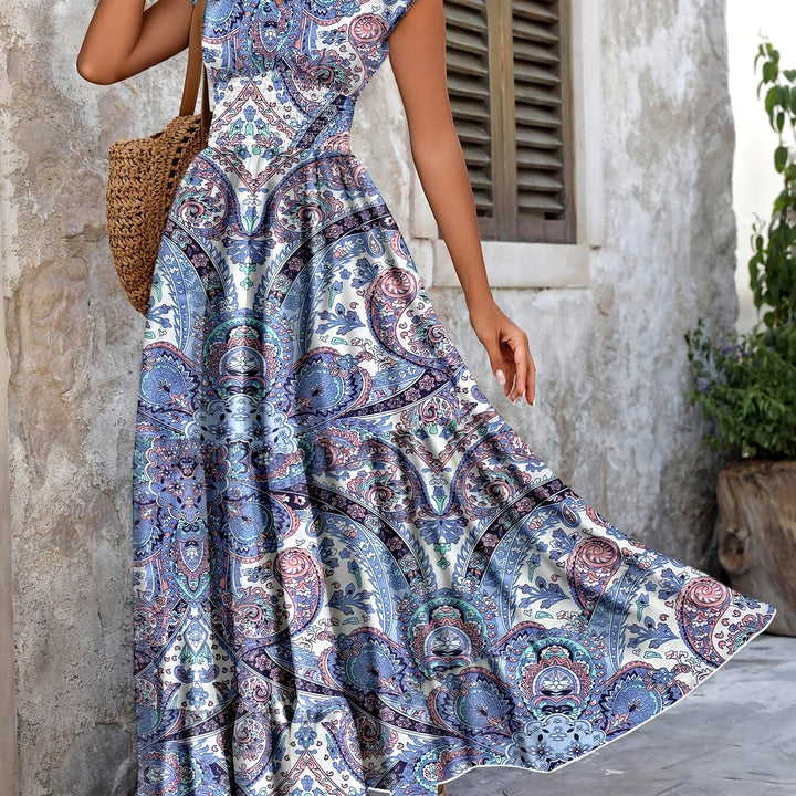 Tabitha | Sukienka Maxi w Wzór Paisley