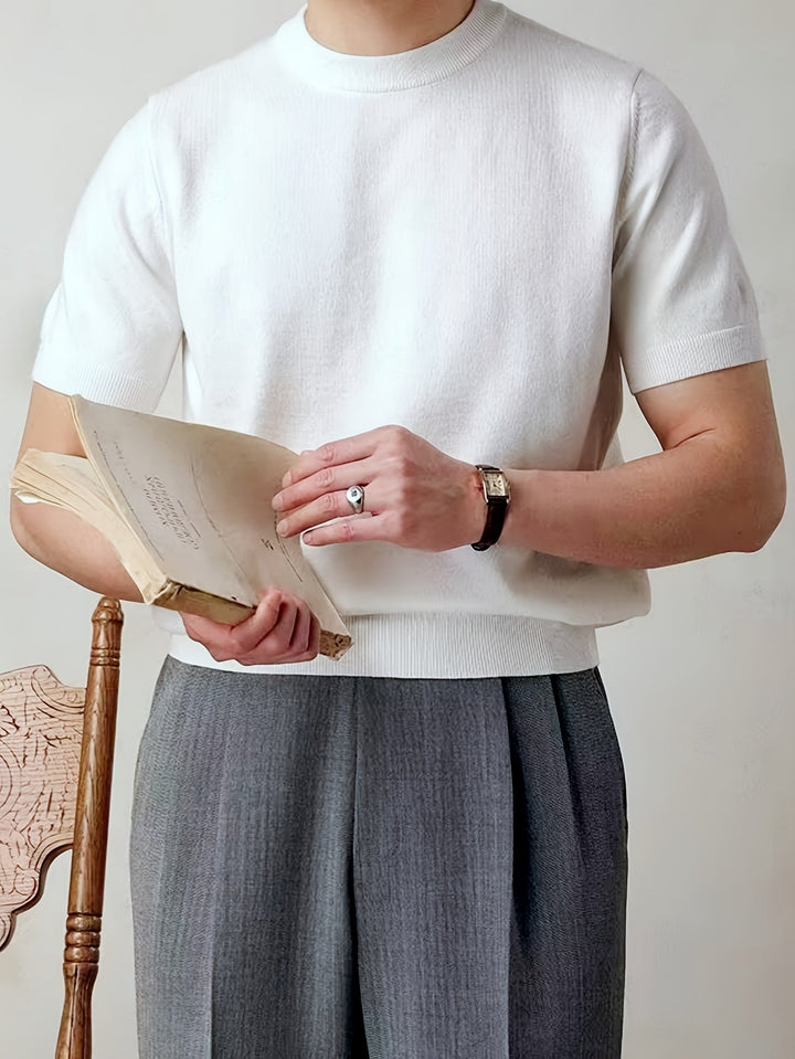 Rowland | Elegancki krótki rękaw sweter
