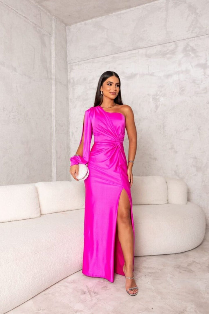Sarah | Elegancka Maxi Sukienka na Jedno Ramię