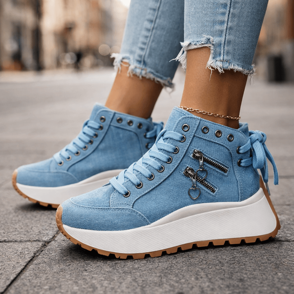 Fenella | Premium Wysokie Buty Sznurowane