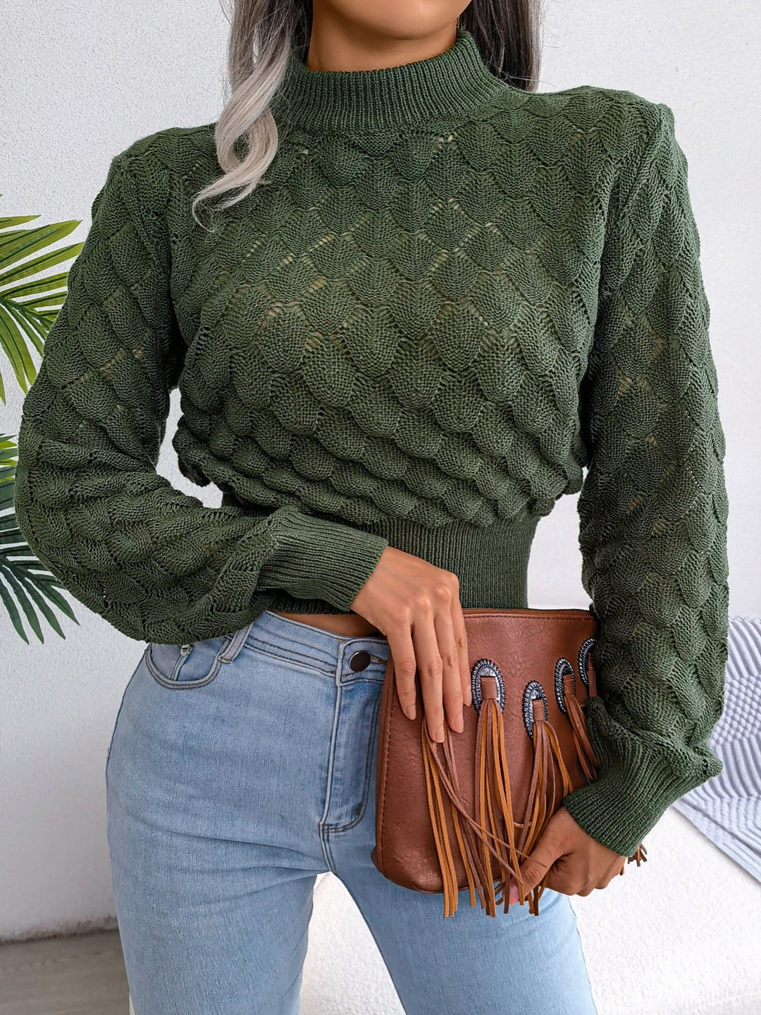 Maisie | Teksturowany Krótki Sweter