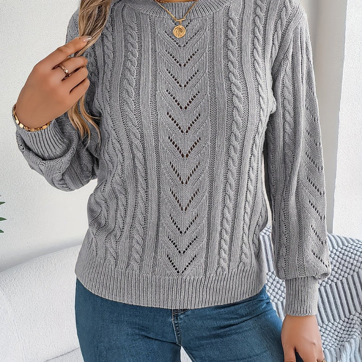 Heather | Sweter z teksturowanym splotem