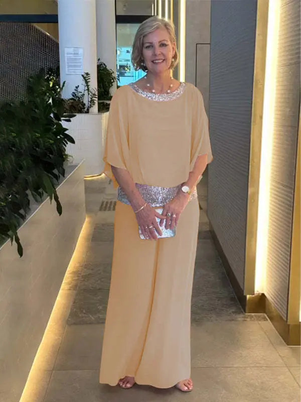 Lillian | Elegancki Zestaw z Szerokimi Rękawami