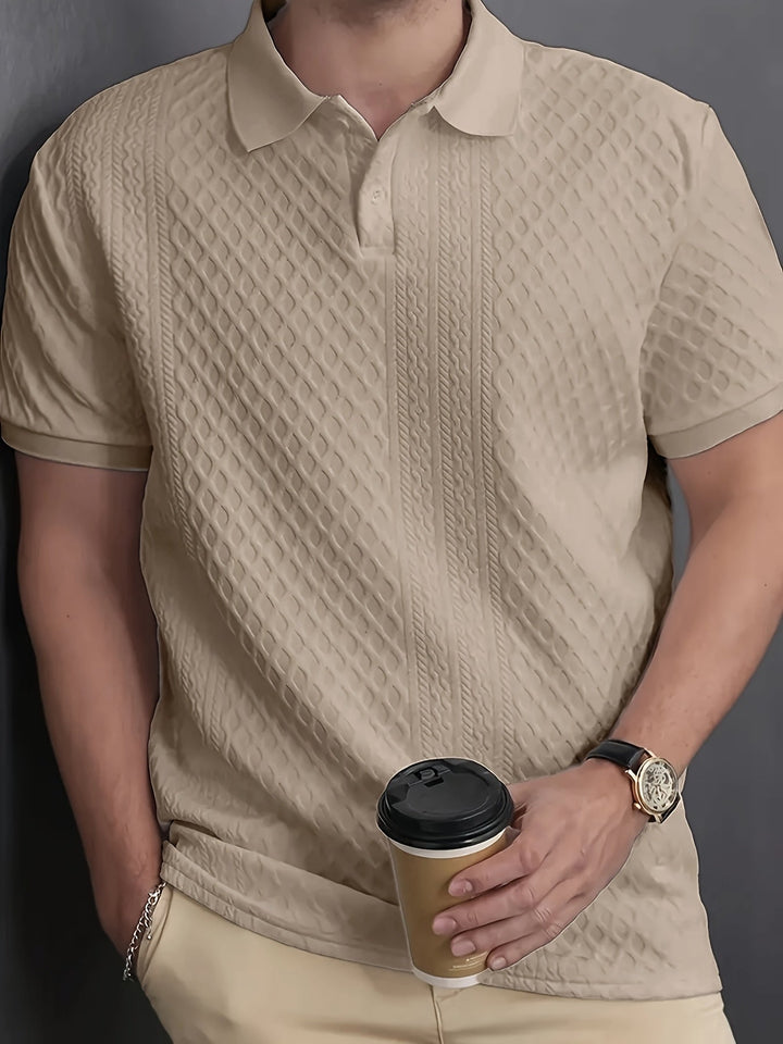 Harrington | Teksturowana koszulka polo do biura