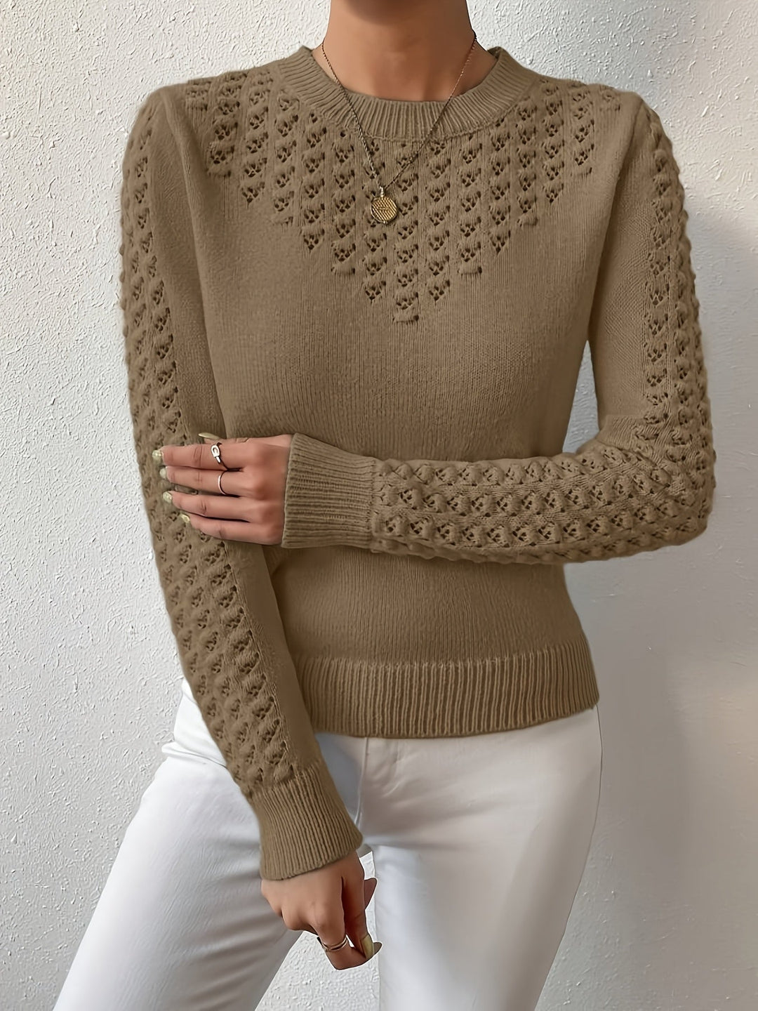 Lorena | Sweter z dzianiny w sploty