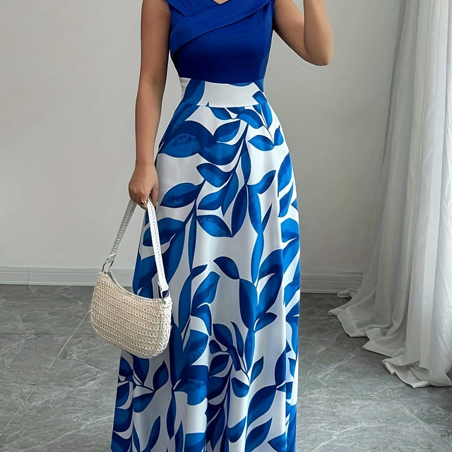 Sabrina | Elegancka sukienka maxi w liście