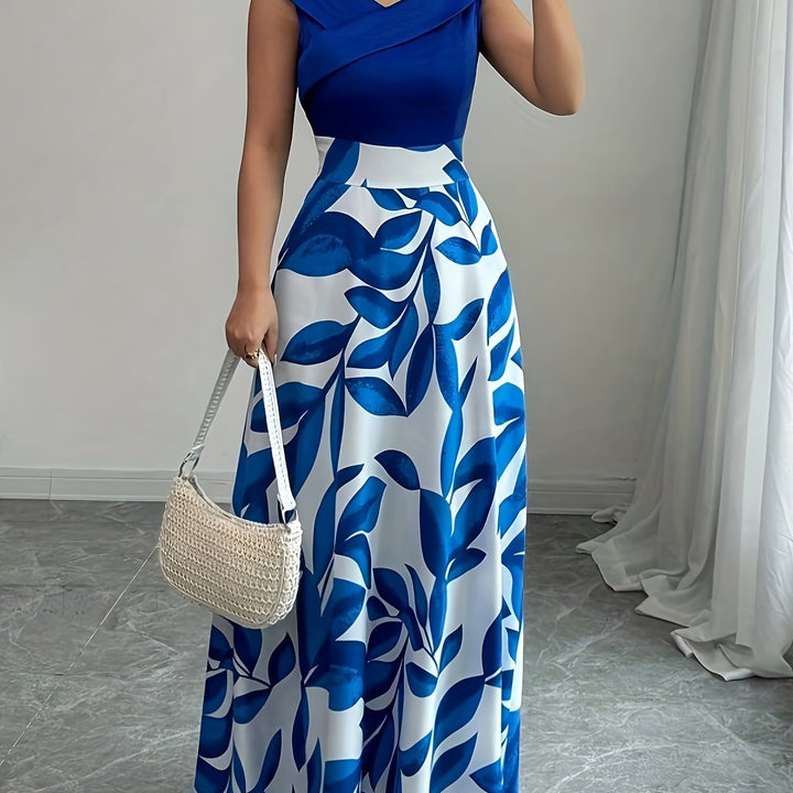 Sabrina | Elegancka sukienka maxi w liście