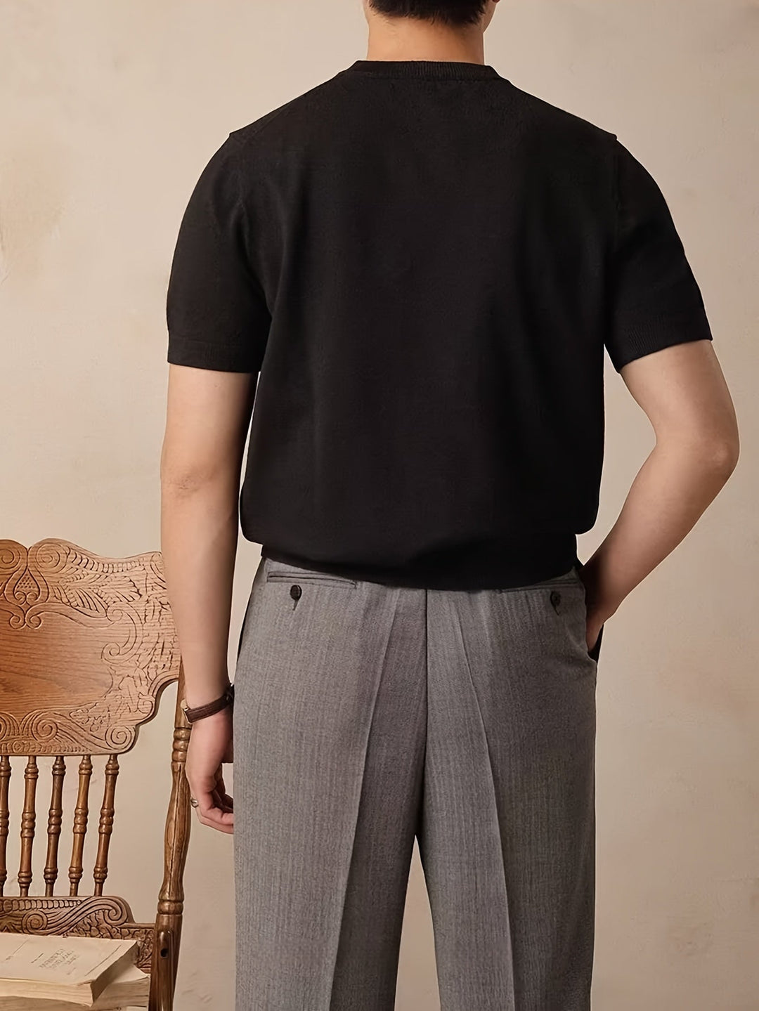 Rowland | Elegancki krótki rękaw sweter