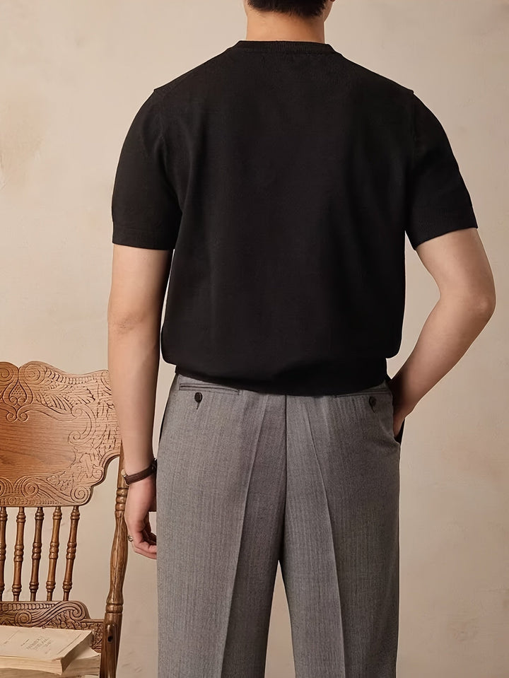 Rowland | Elegancki krótki rękaw sweter
