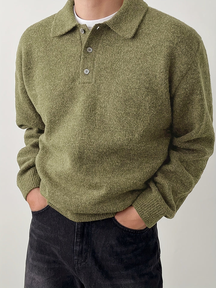 Reid | Sweter z kołnierzykiem polo