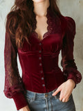 Lorelei | Bluzka Fitted z Guzikami