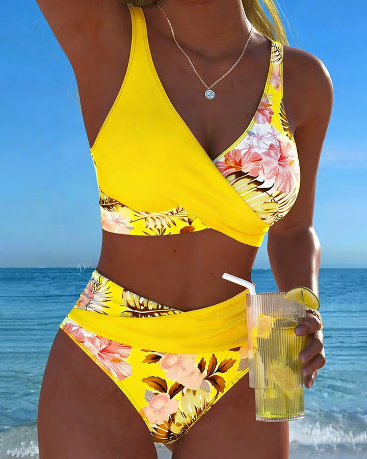 Sasha | Stylowy Kwiatowy Bikini z Wycięciami