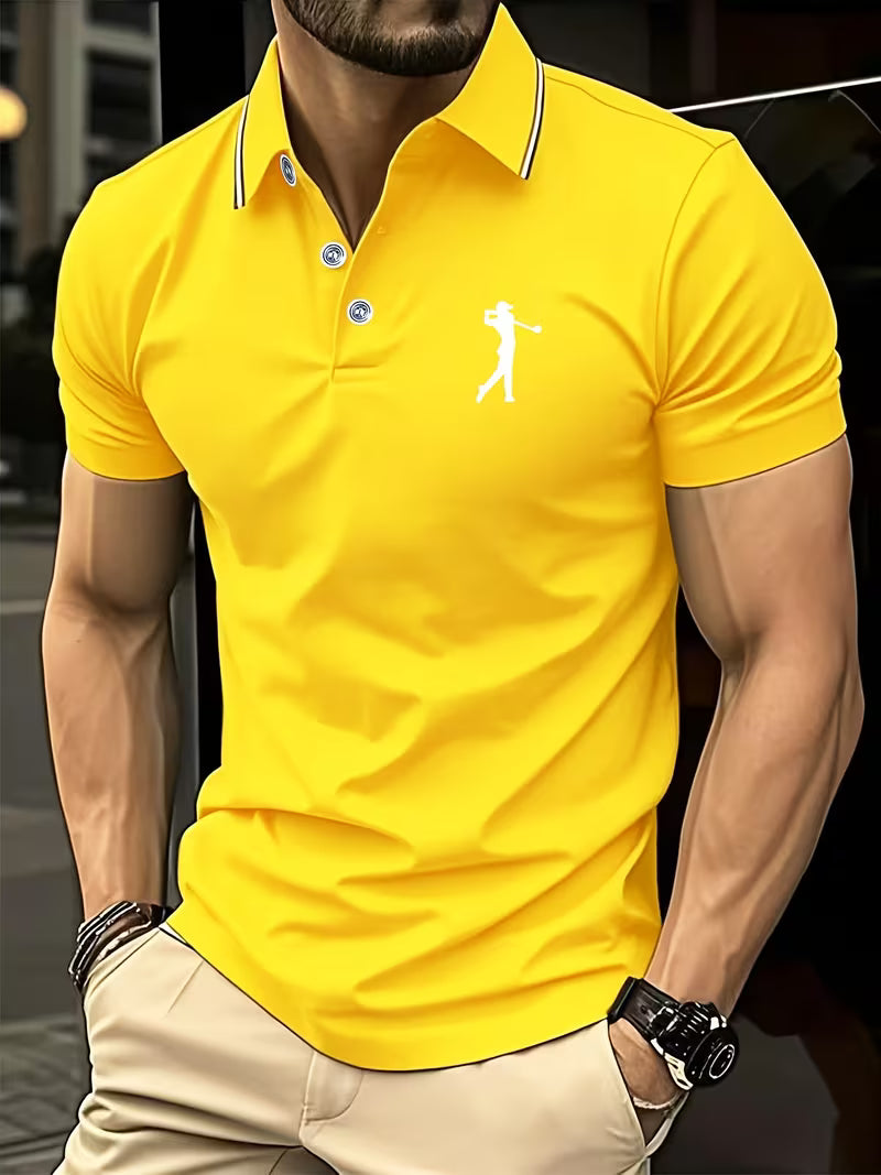 Simeon | Casual Koszula Golfowa z Krótkim Rękawem