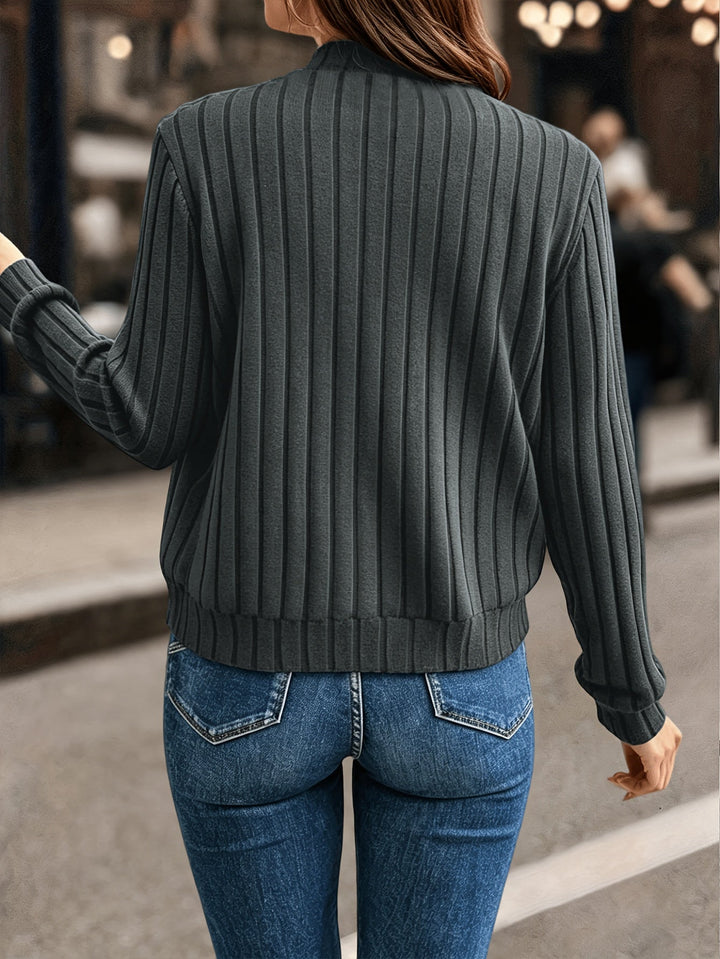 Sloane | Elegancka kurtka z ribbowanym zamkiem