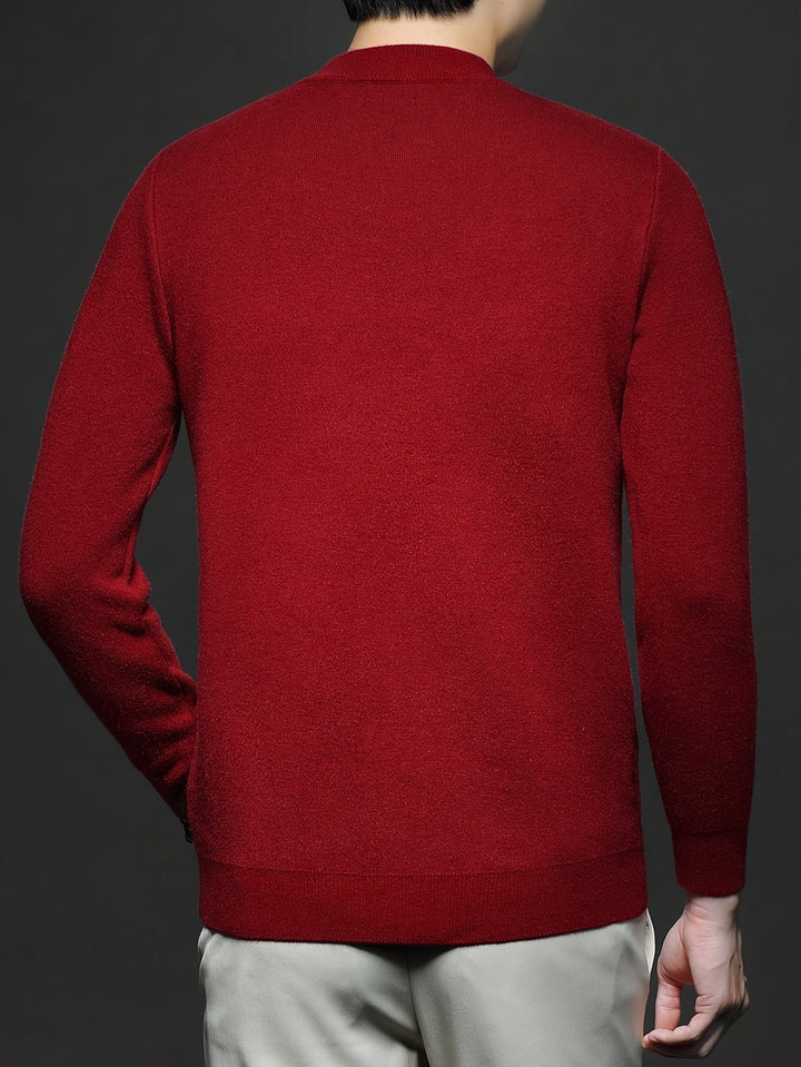 Tobias | Elegancki Sweter z Wysokim Kołnierzem