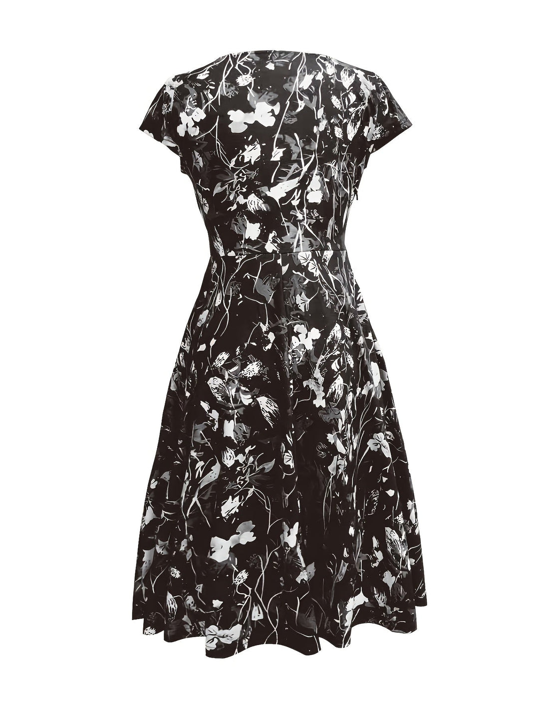 Nadine | Elegancka Kwiatowa Sukienka Midi