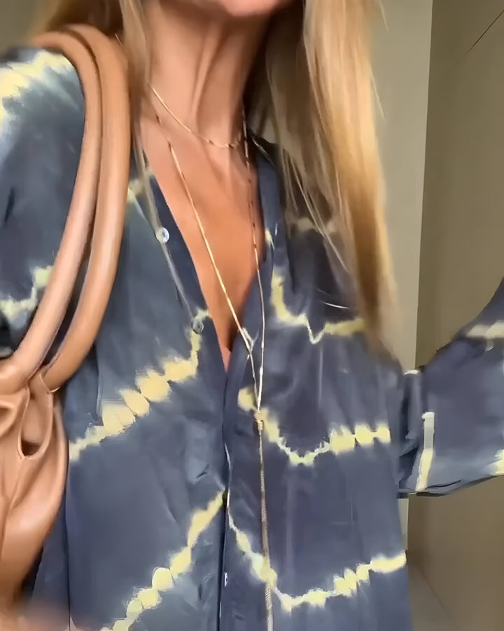Julia | Stylowa Sukienka Oversized z Dekoltem w Serek