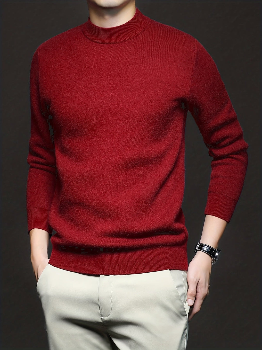 Tobias | Elegancki Sweter z Wysokim Kołnierzem