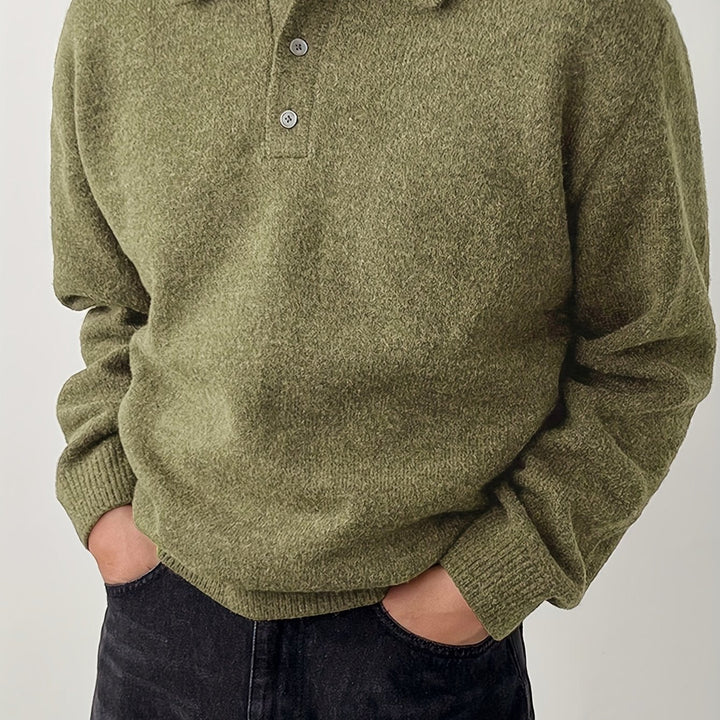 Reid | Sweter z kołnierzykiem polo