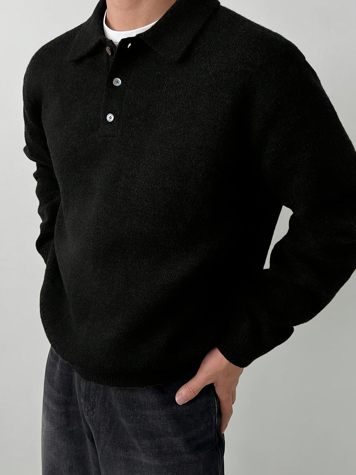 Reid | Sweter z kołnierzykiem polo
