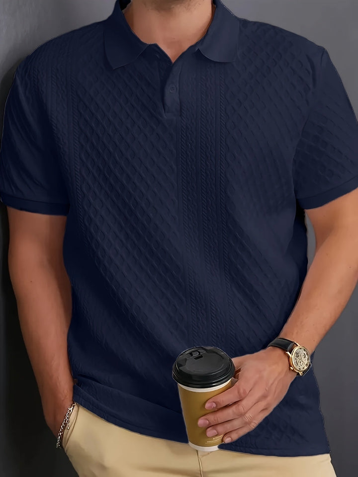 Harrington | Teksturowana koszulka polo do biura