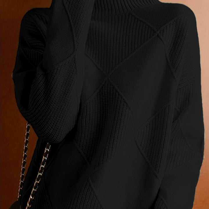 Freya | Sweter z teksturowanym golfem