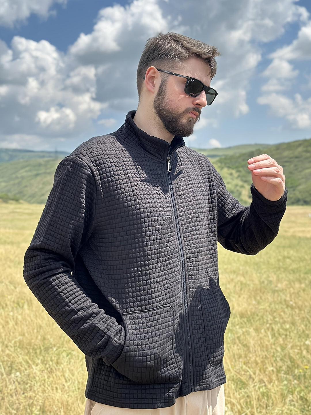 Tobias | Teksturowana Kurtka Z Zippem