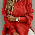 Faye | Teksturowany Sweter z Wysokim Kołnierzem